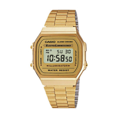 CASIO Gold Stainless Steel A-168WG-9EF CASIO Gold Stainless Steel A-168WG-9EF